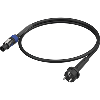 Afbeelding van aansluitkabel H07RNF 1,5mm2 Schuko ra+pen > powerCON blauw  1,5m Ntrk